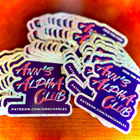Ann's Alpha Club Glitter Sticker