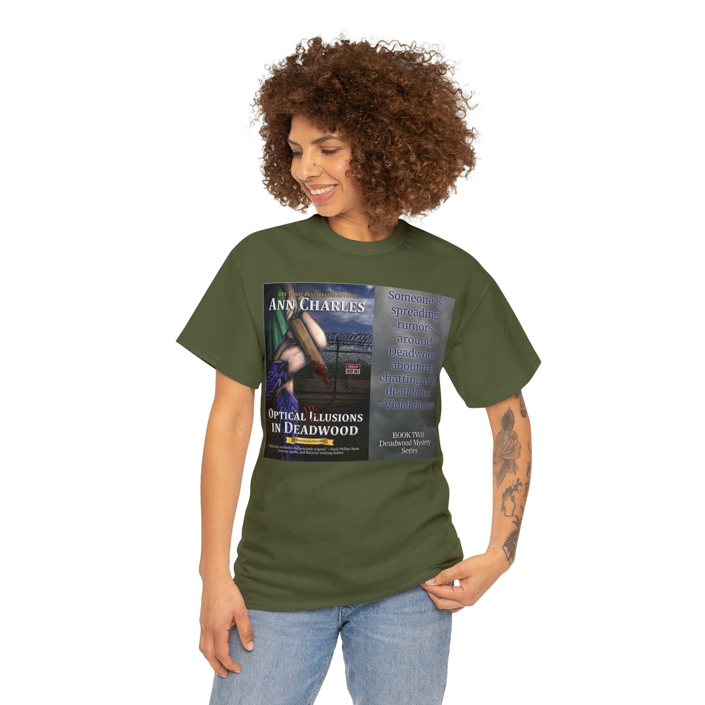 Optical Delusions in Deadwood - Unisex Heavy Cotton Tee