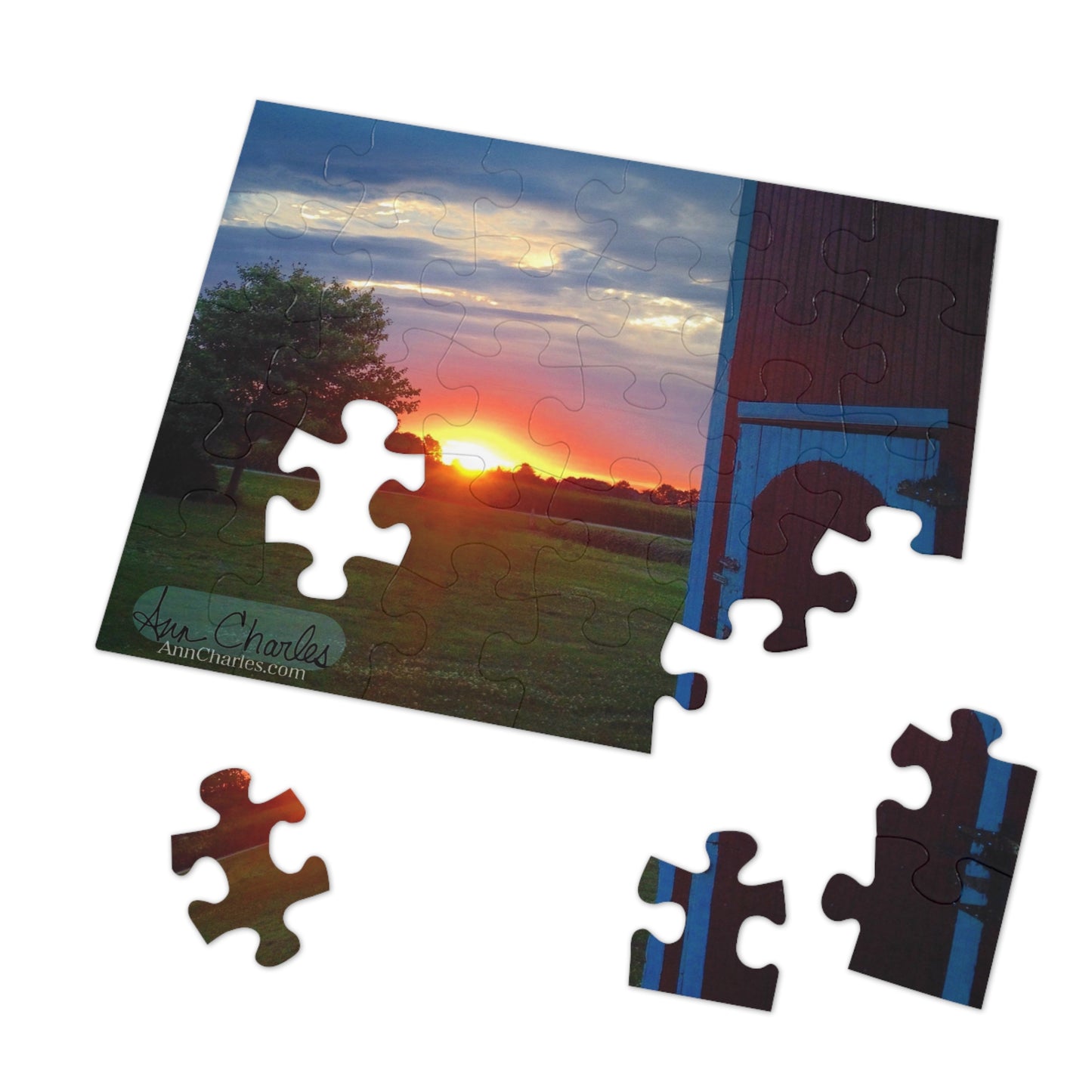 Ann Charles photography - Ohio Sunset - Jigsaw Puzzle (30, 110, 252, 500,1000-Piece)