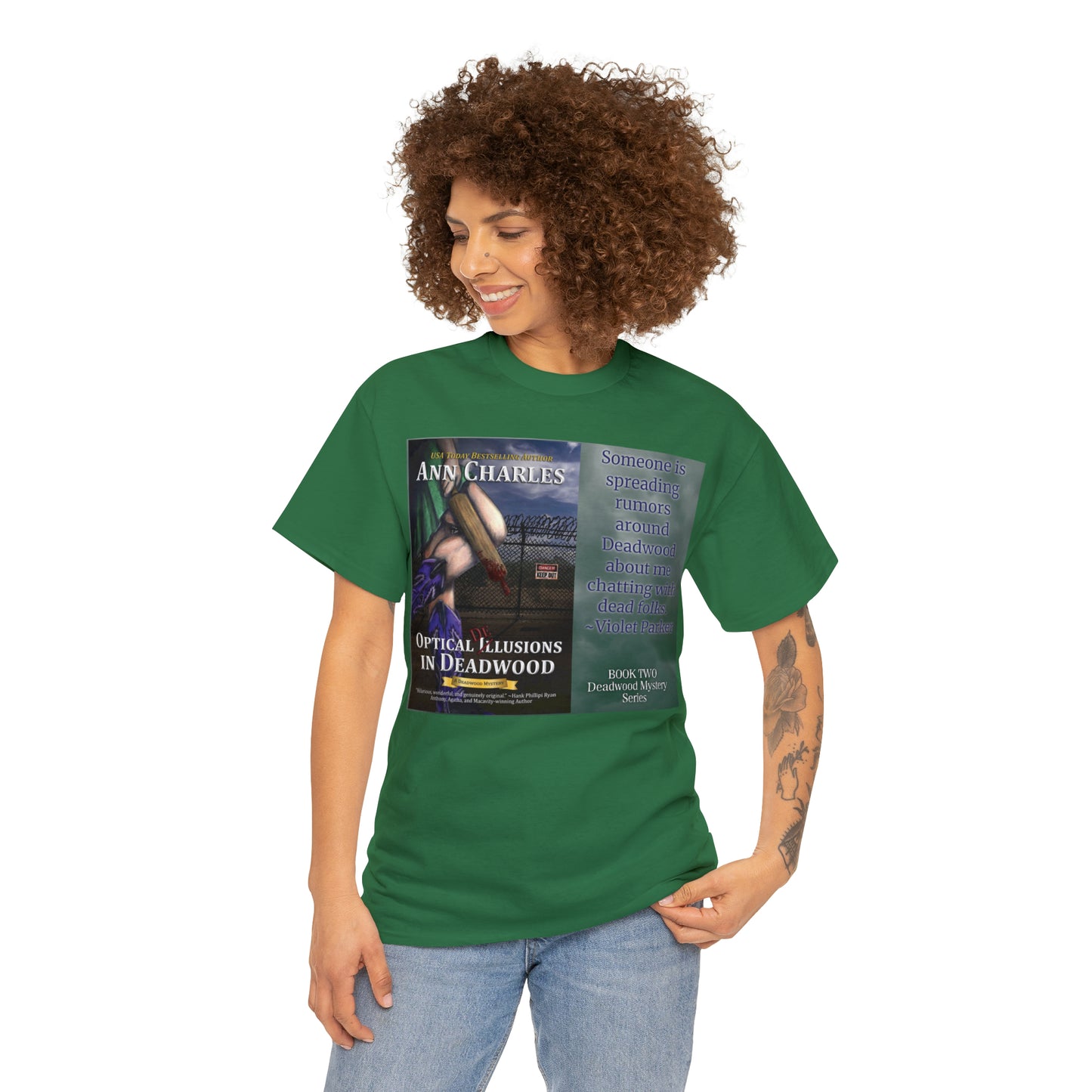 Optical Delusions in Deadwood - Unisex Heavy Cotton Tee