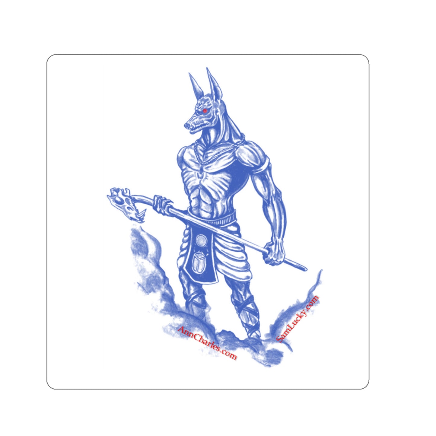 Anubis, The Backside of Hades, Undertaker Series  - The Egyptian - Die-Cut Sticker