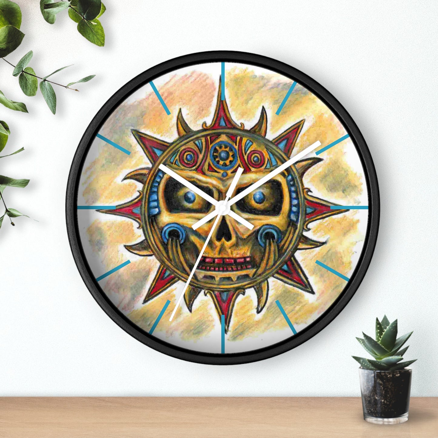 Dig Site Mystery Series - Maya Sun Hieroglyph Wall Clock