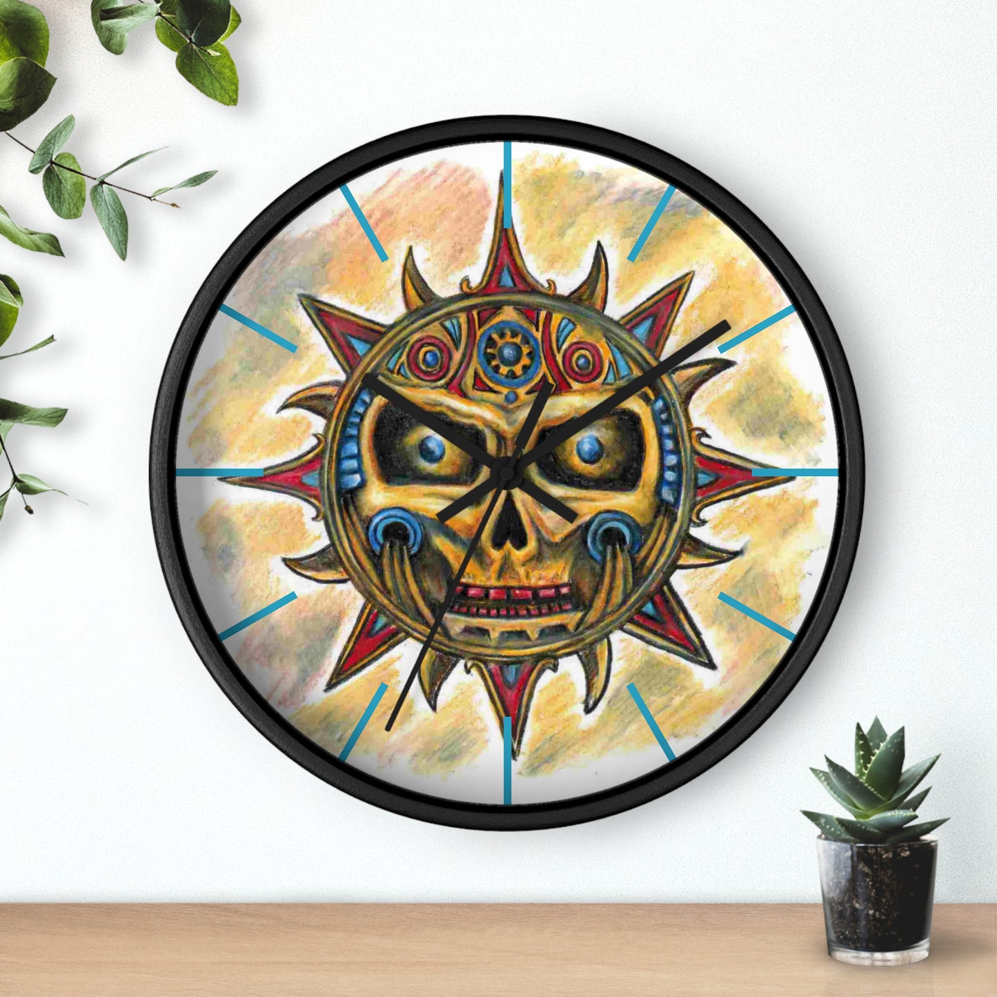 Dig Site Mystery Series - Maya Sun Hieroglyph Wall Clock