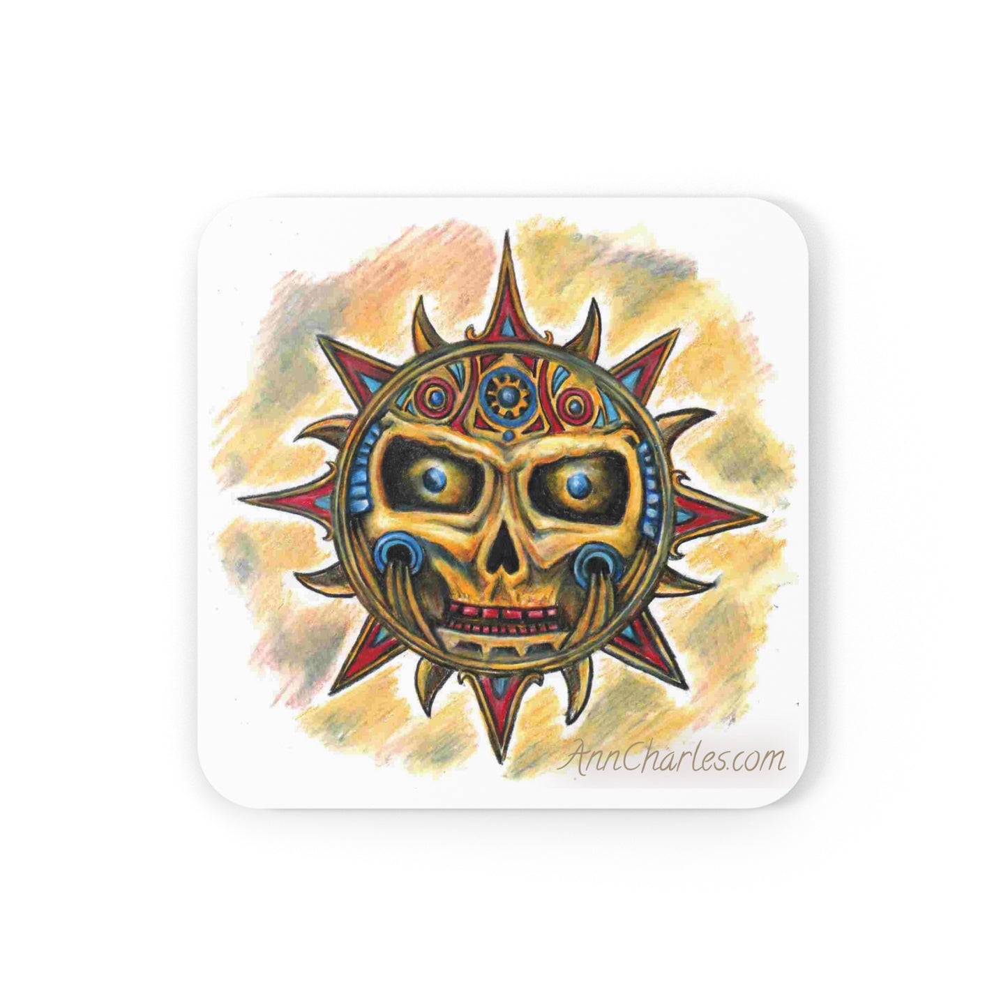 Maya Sun, Dig Site Series, Cork Back Coaster Round or Square