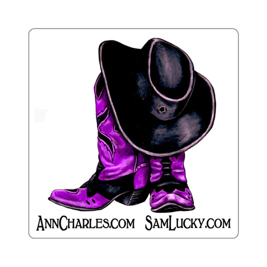 Ann Charles Boot Sam Lucky Hat sticker