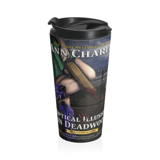 Optical Delusions in Deadwood (sassy) - Stainless Steel Travel Mug