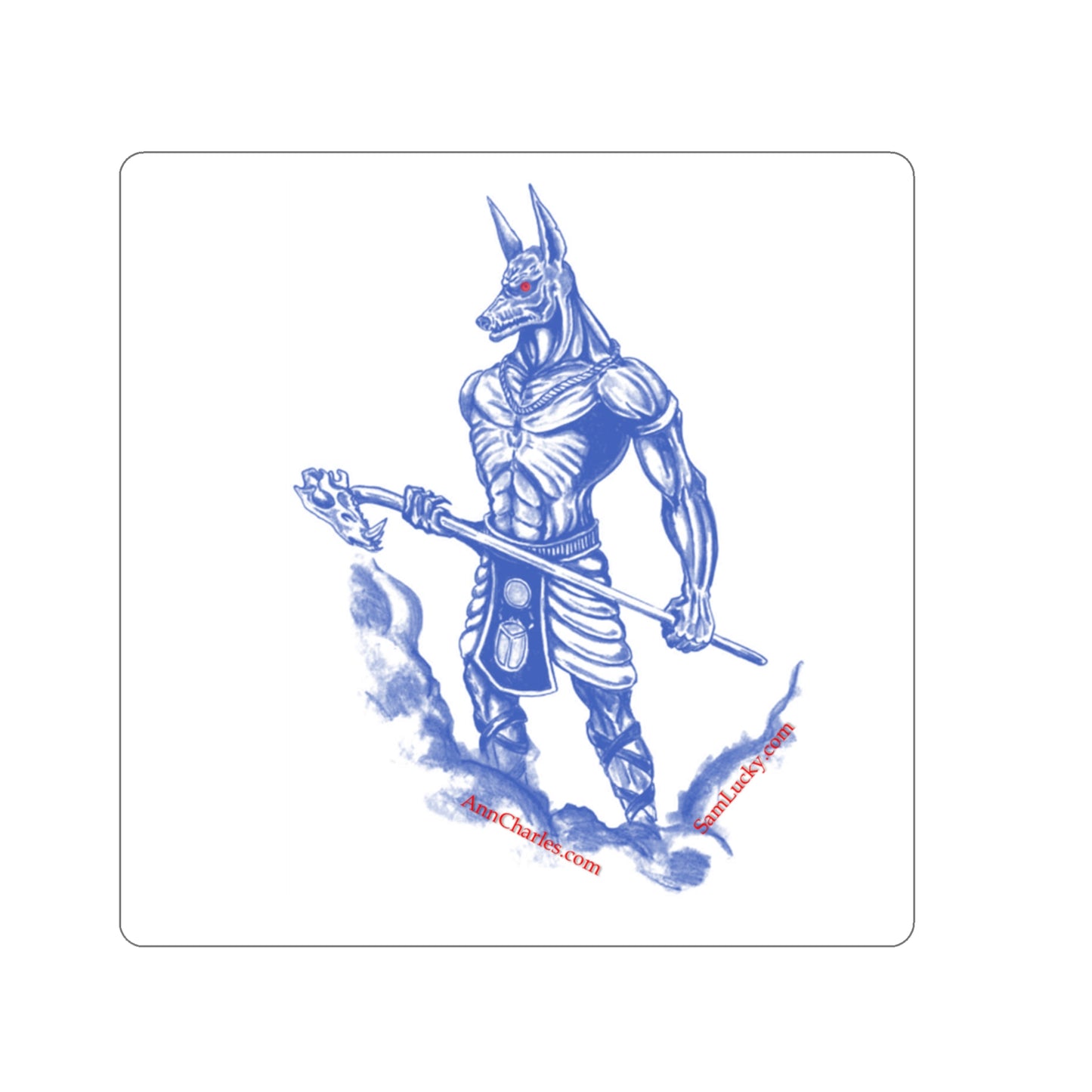 Anubis, The Backside of Hades, Undertaker Series  - The Egyptian - Die-Cut Sticker