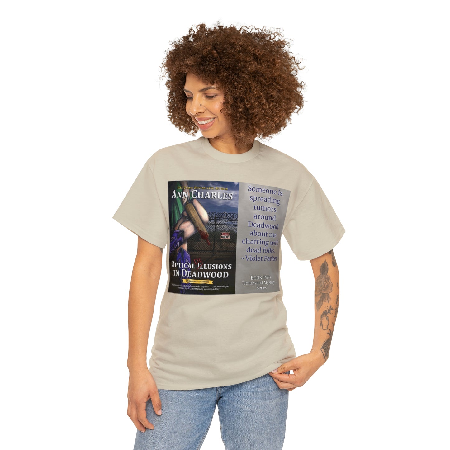 Optical Delusions in Deadwood - Unisex Heavy Cotton Tee