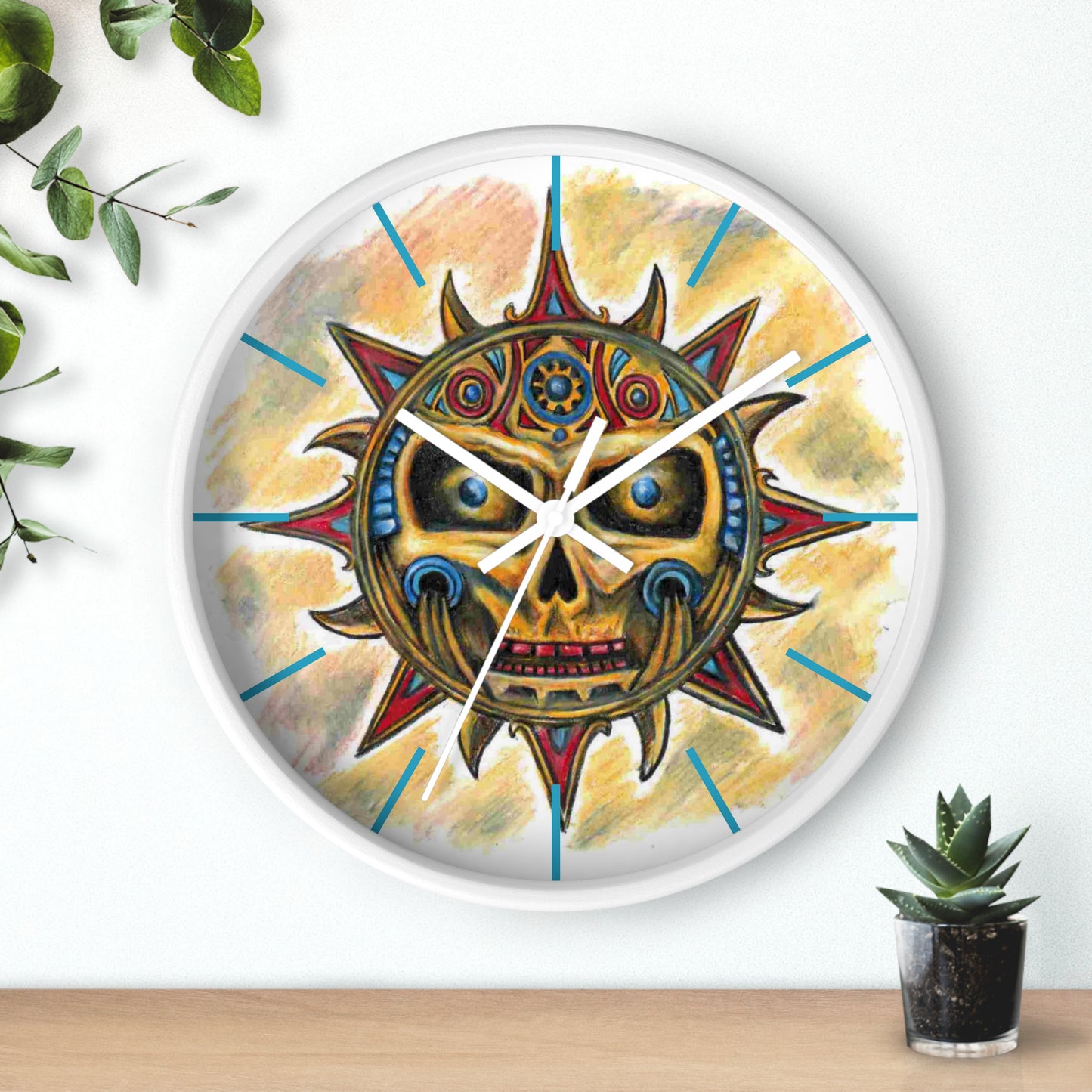 Dig Site Mystery Series - Maya Sun Hieroglyph Wall Clock