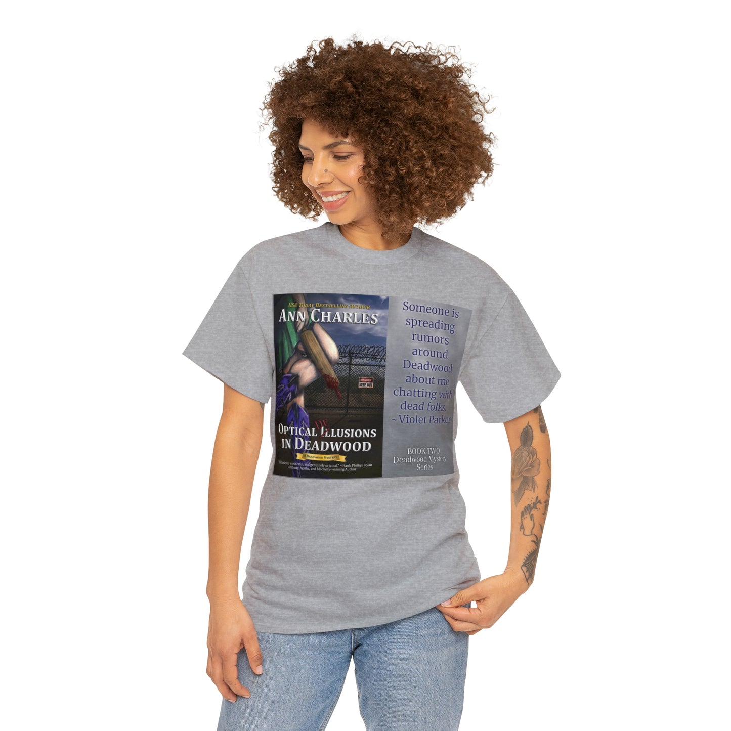 Optical Delusions in Deadwood - Unisex Heavy Cotton Tee