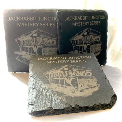 Jackrabbit Junction Slate Drink Coaster