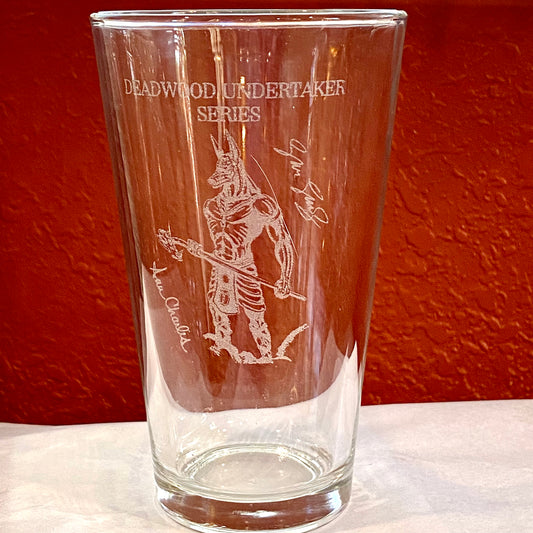 Deadwood Undertaker Pint Glass: Anubis